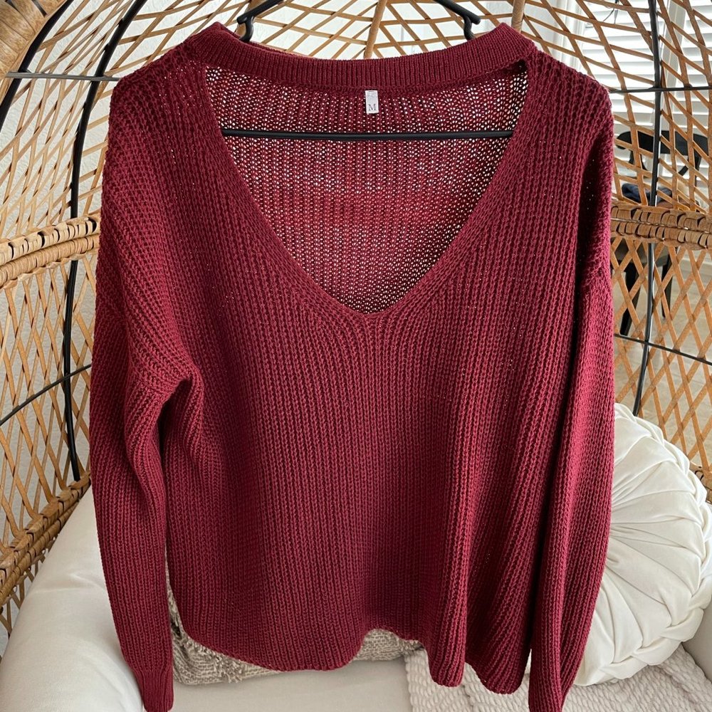 Red Sweater; Size M